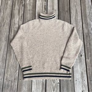 J. Crew Textured Rugged merino wool crewneck sweater